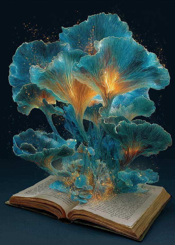 Magical Mushroom Growth from Open Book