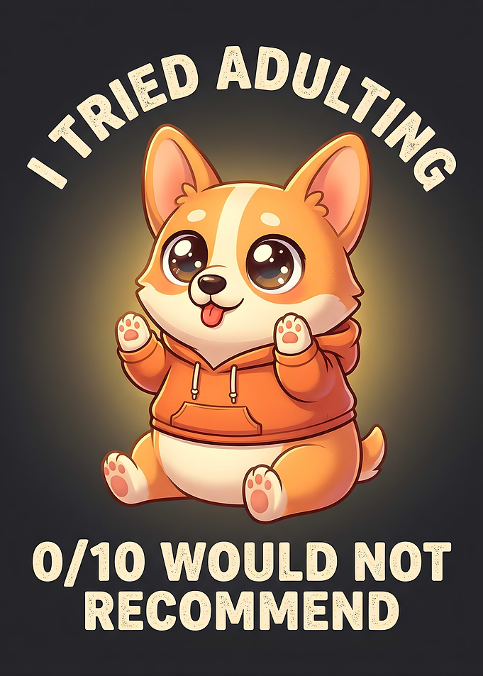 Corgi Adulting Fail