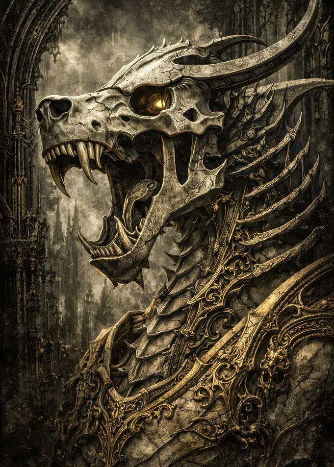 Gothic Dragon Skull Armor