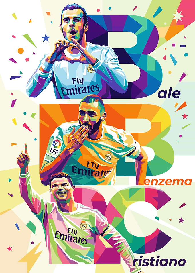 Football Stars in Pop Art Style