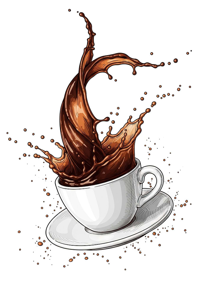 Coffee Splash in a Cup