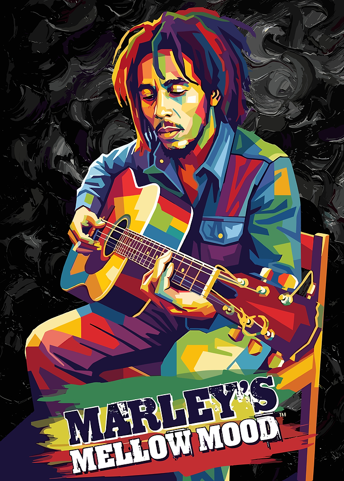 Bob Marley playing guitar