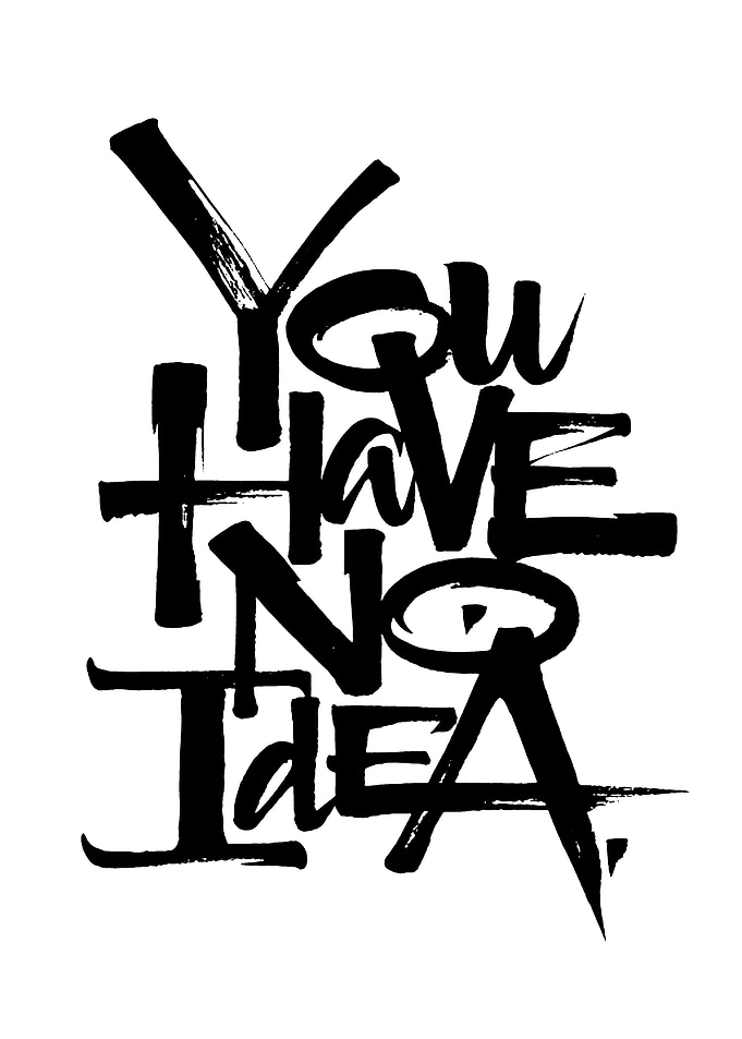 You Have No Idea Text Art
