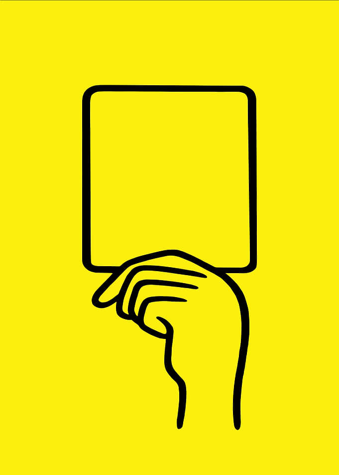 Hand Holding Blank Square