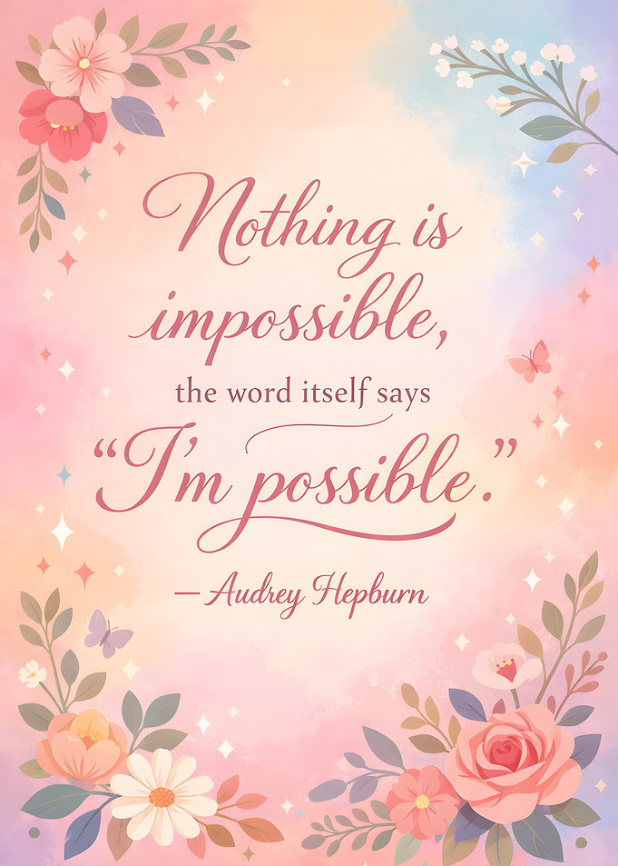 Audrey Hepburn Inspirational Quote