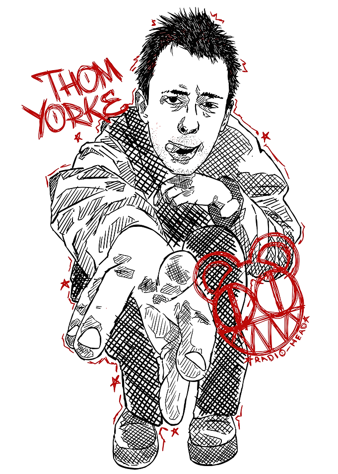 Thom Yorke Radiohead Sketch