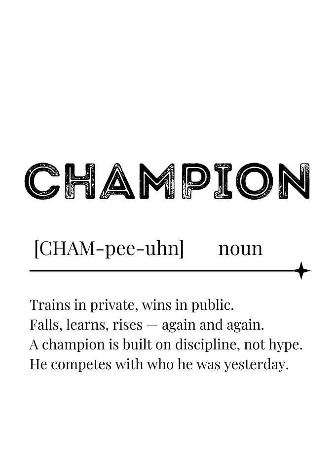 Champion Definition Poster