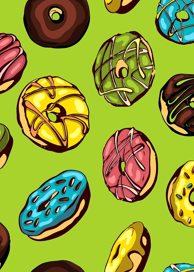 Colorful Donut Pattern
