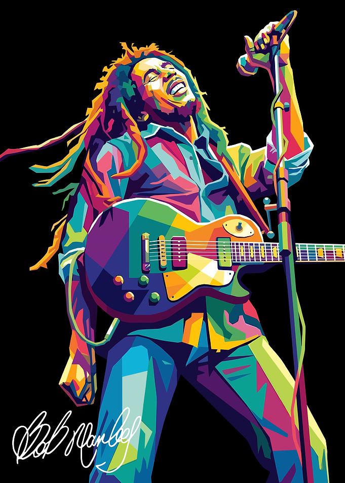 Bob Marley Pop Art Portrait