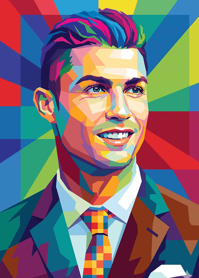 Cristiano Ronaldo Pop Art Portrait