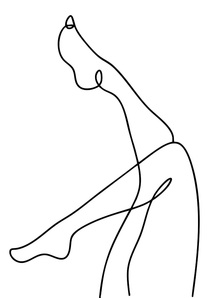 Minimalist Line Art of Legs