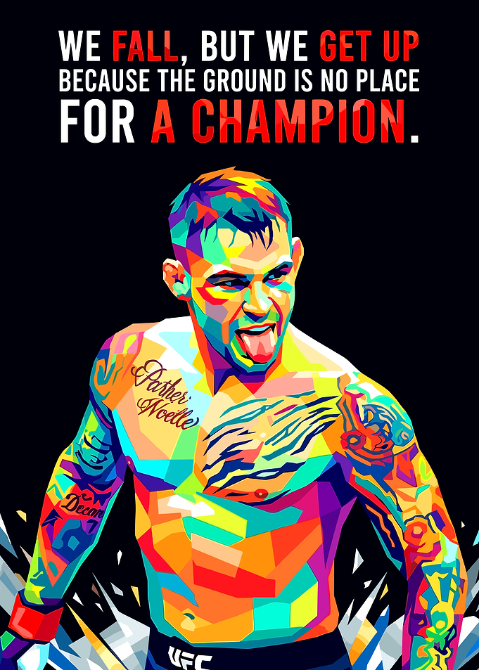 Dustin Poirier Motivational WPAP Art