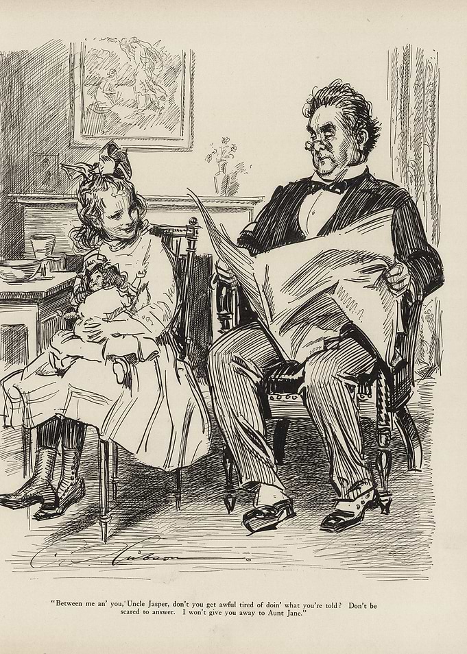 Uncle and Niece Reading