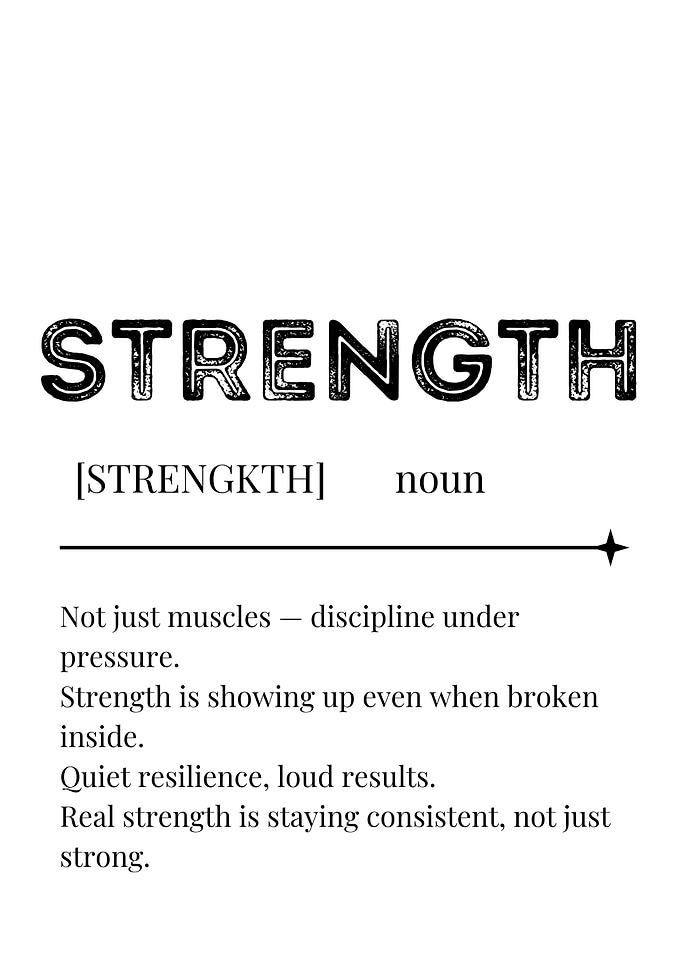 Strength Definition Poster