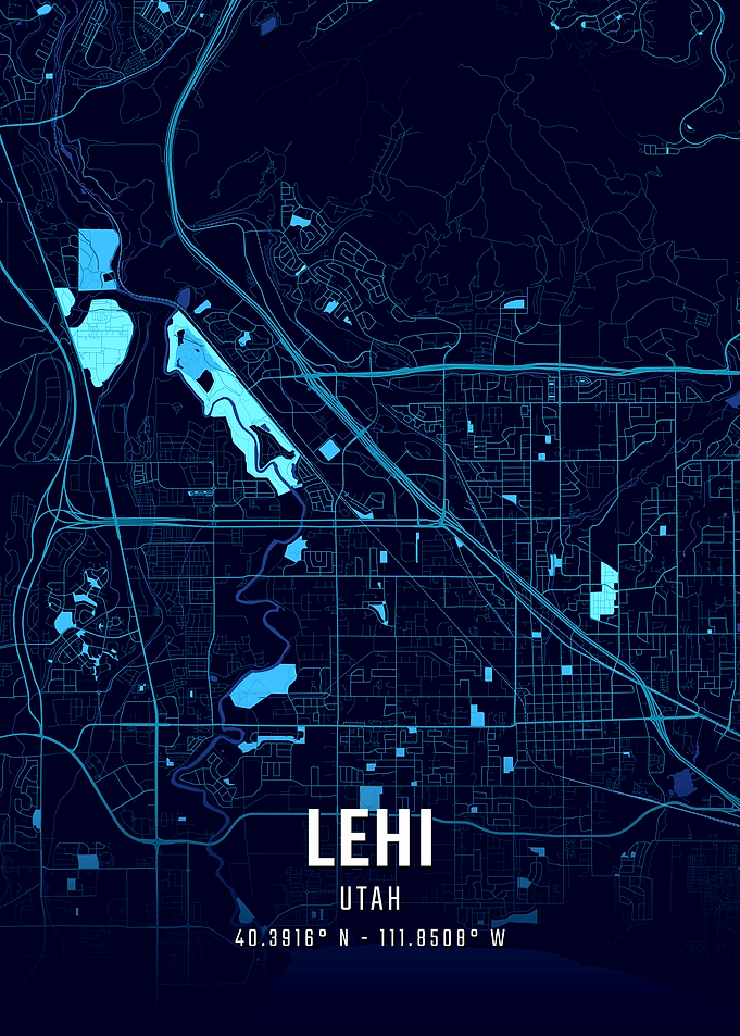 Lehi Utah Midnight City Map