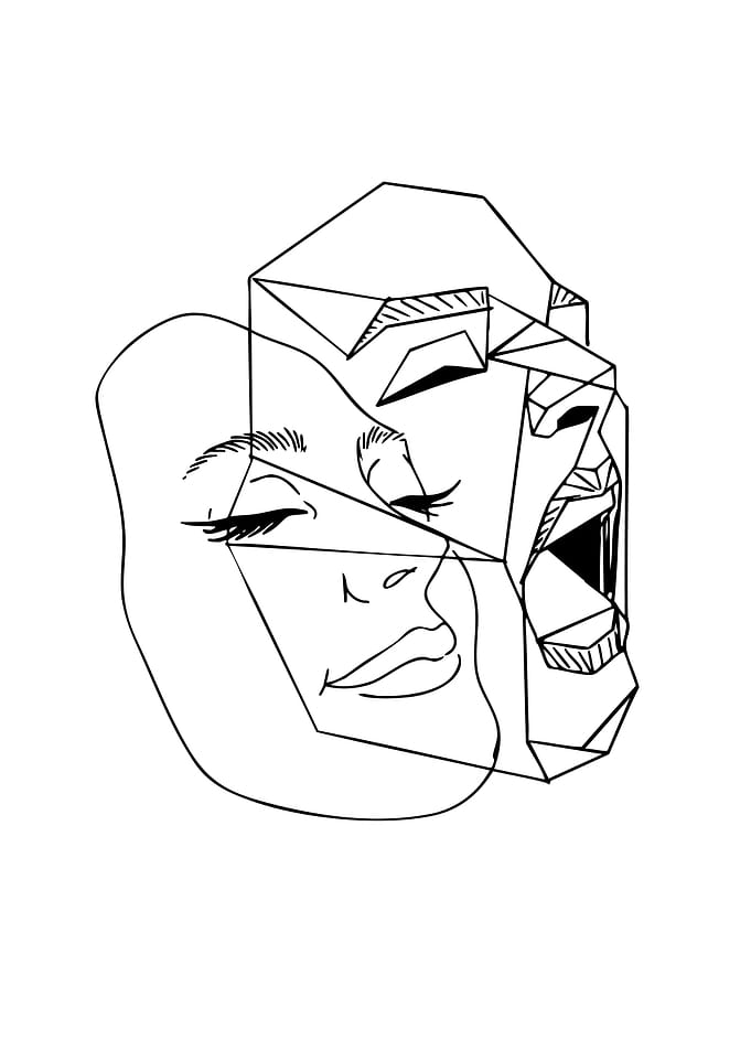 Abstract Face Art