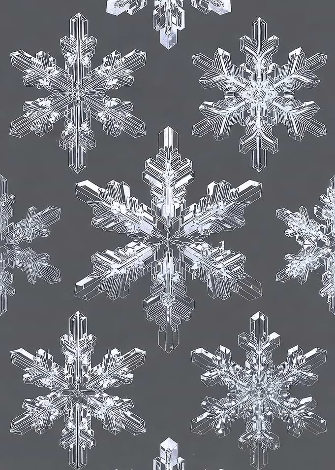 Snowflake Pattern on Dark Background