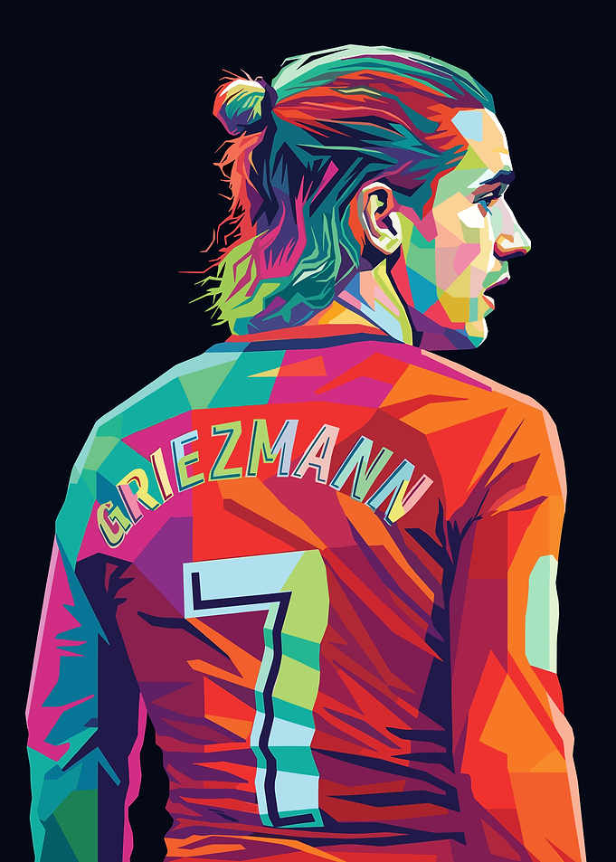 Antoine Griezmann Pop Art Portrait