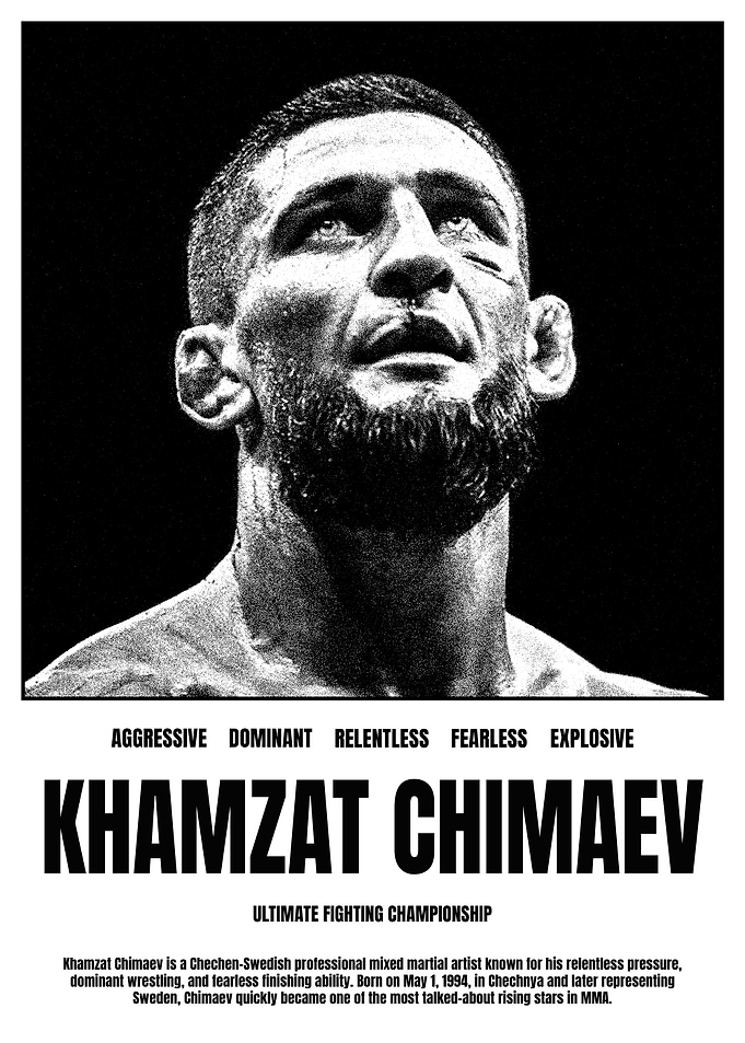 Khamzat Chimaev Poster