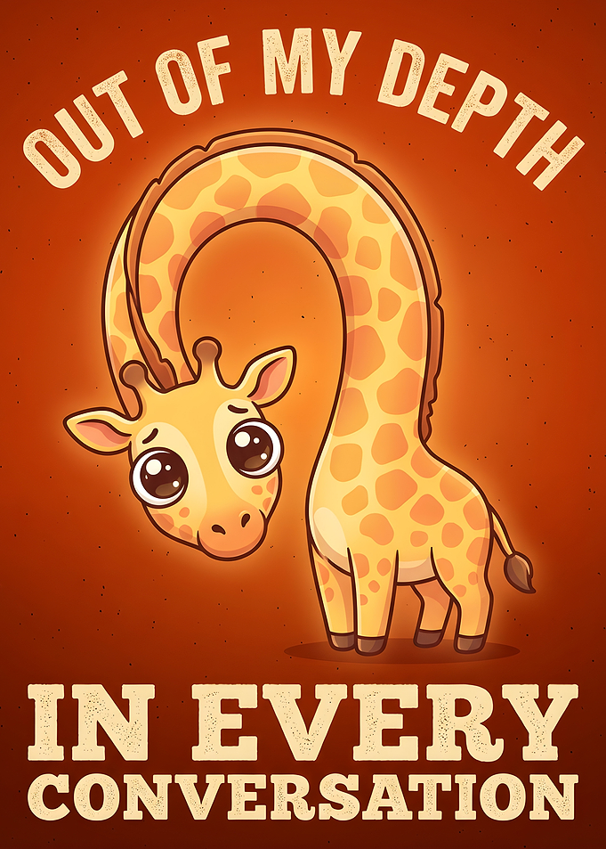 Funny Giraffe Out of My Depth