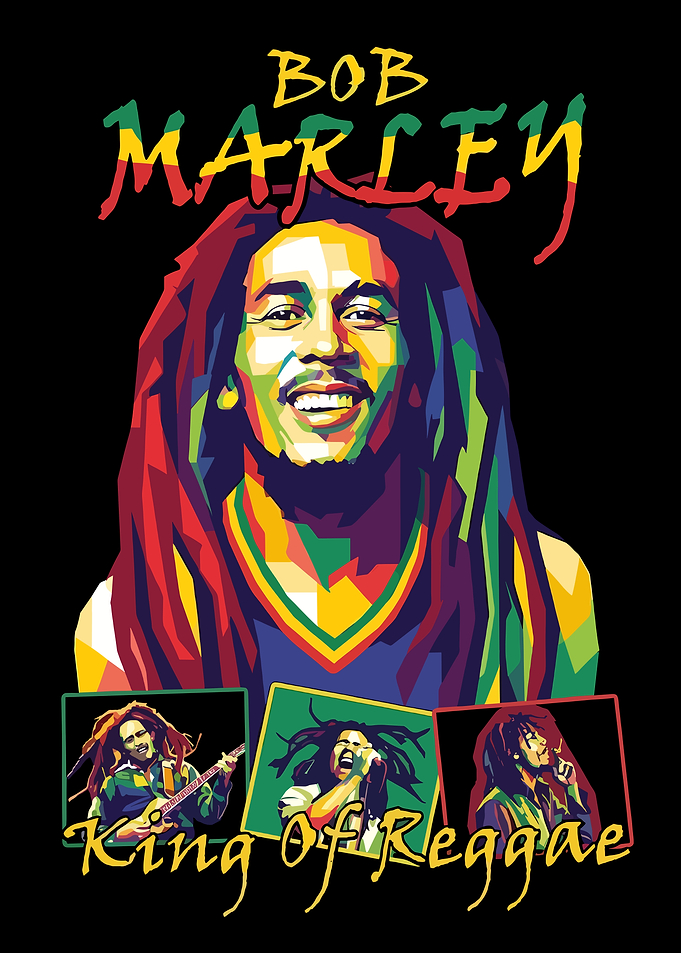 Bob Marley King of Reggae Pop Art