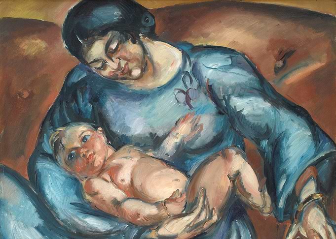 Mother holding a baby