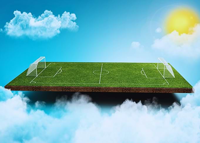 Floating Soccer Field in the Sky