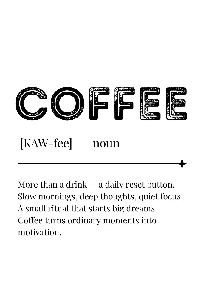 Coffee Definition Poster
