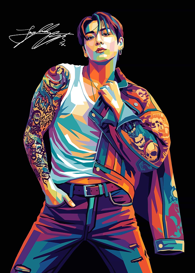 BTS jungkook digital pop art