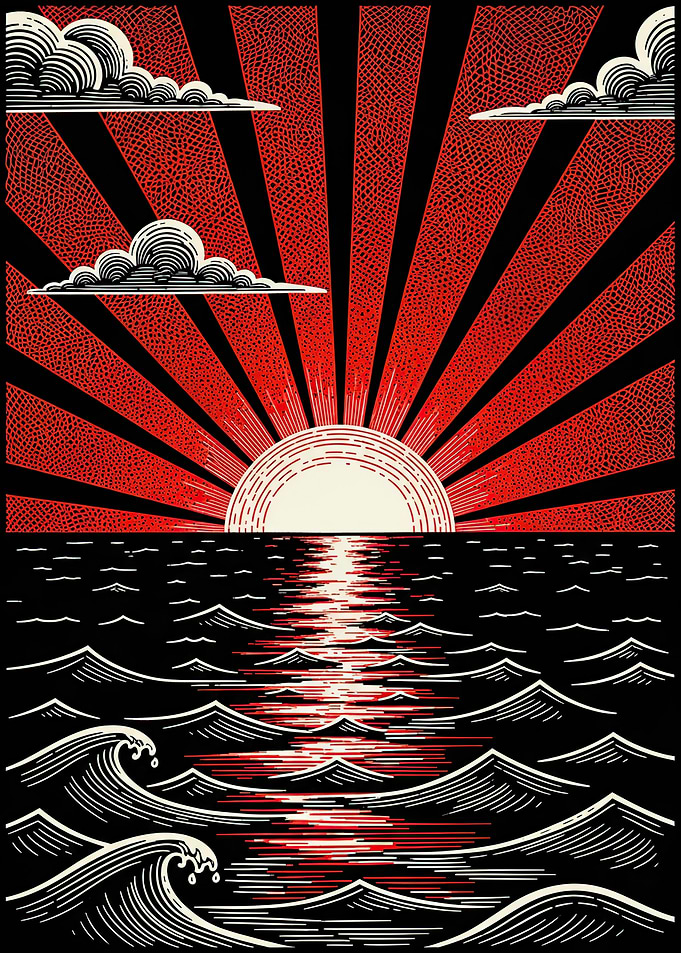 Sunrise Over the Ocean