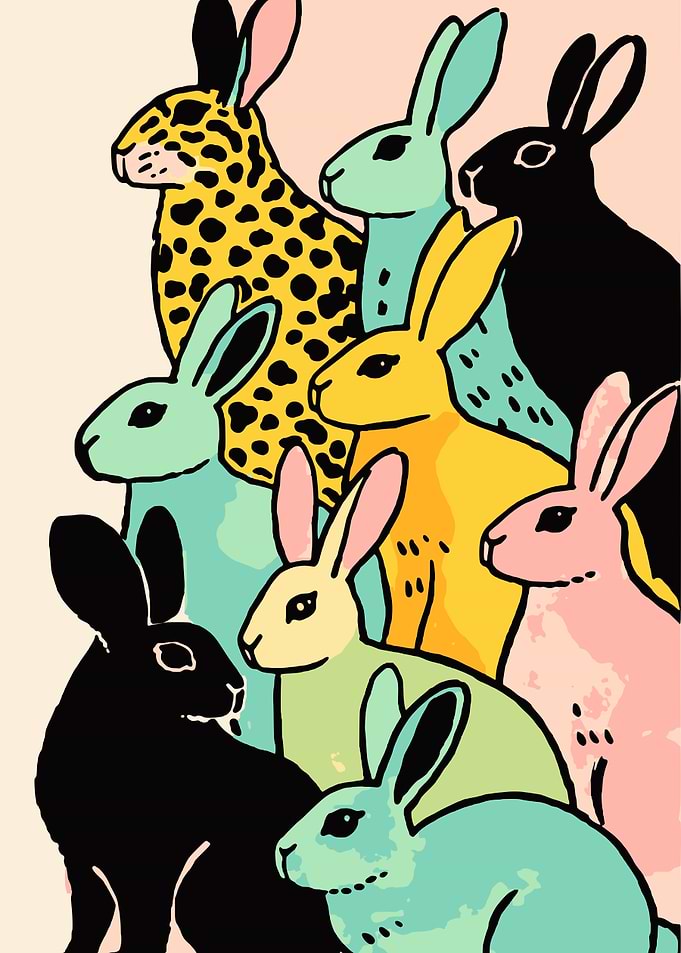 Pop Art Bunny Crew