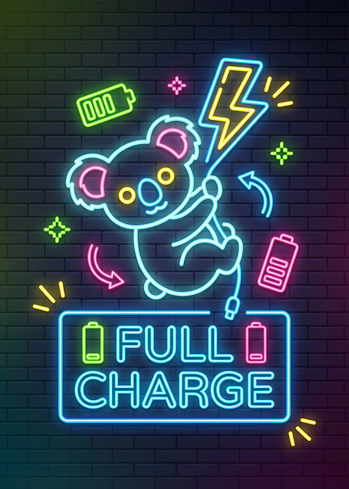 Neon Koala Full Charge