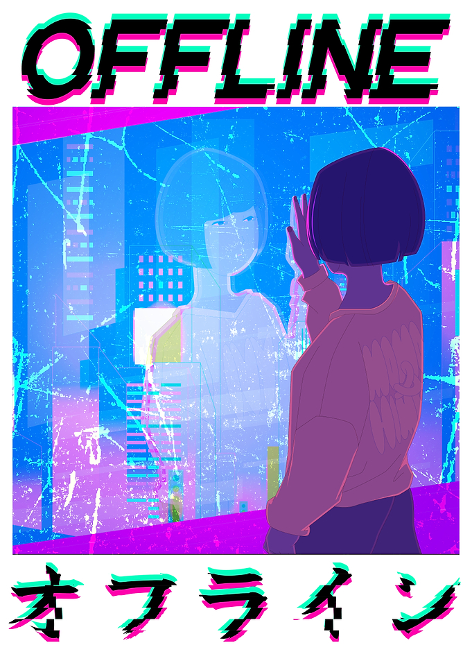 80s retro vaporwave aesthetic offline glitch