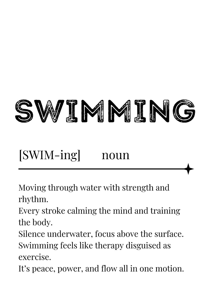 Swimming Definition Art