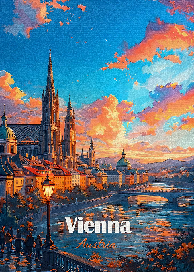 Vienna Cityscape at Sunset