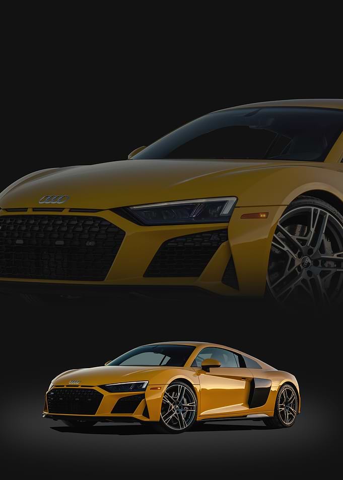 Yellow Audi R8 Sports Car