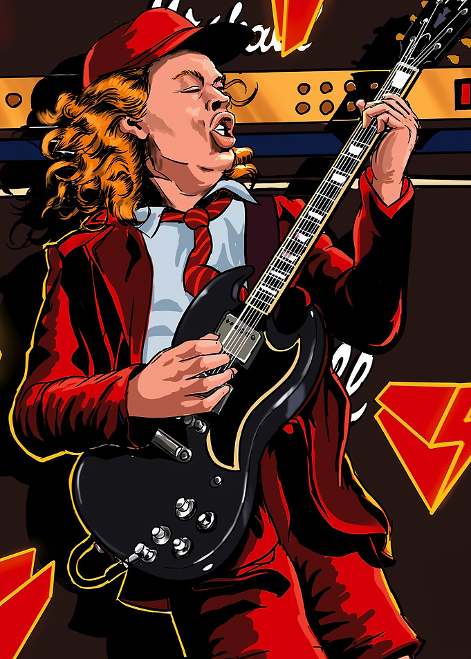 Angus Young Rocking Out