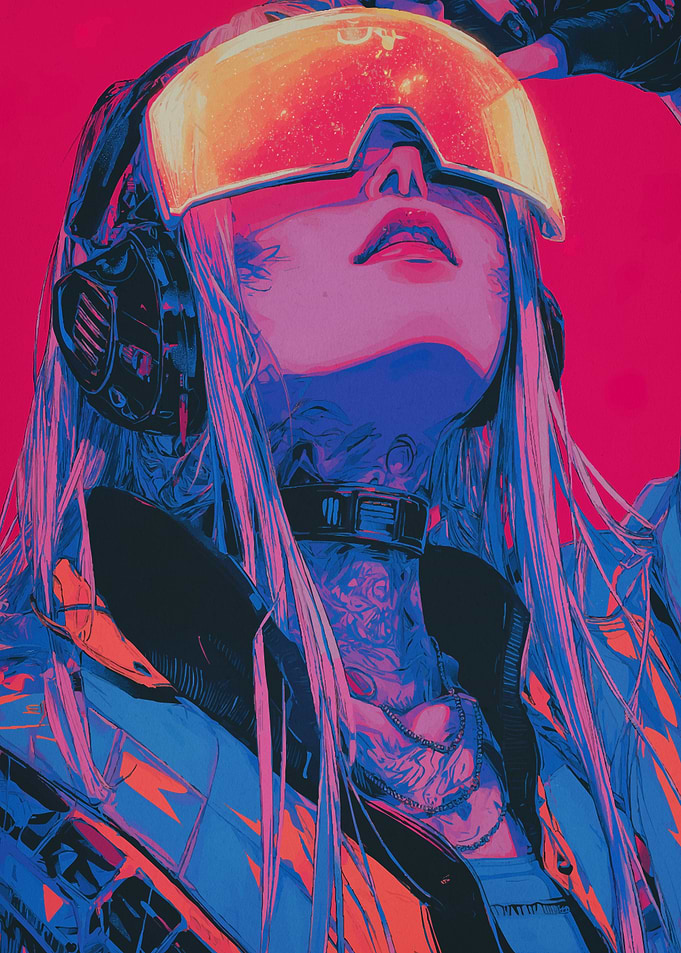 Cyberpunk Woman with Goggles