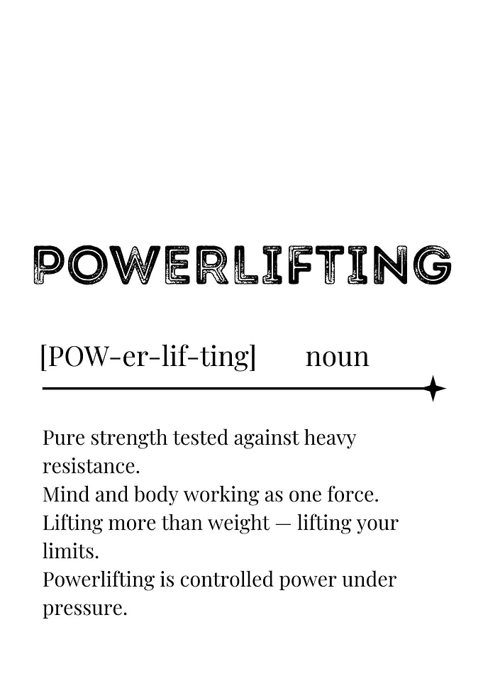 Powerlifting Definition Poster