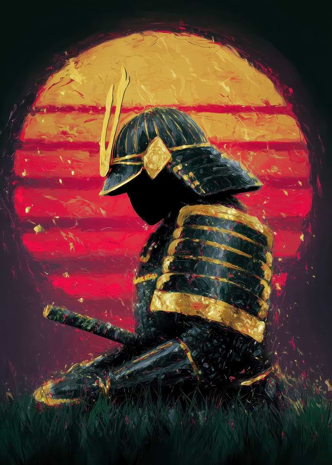 Samurai Warrior at Sunset