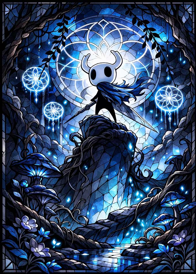 Hollow Knight Stained Glass Art