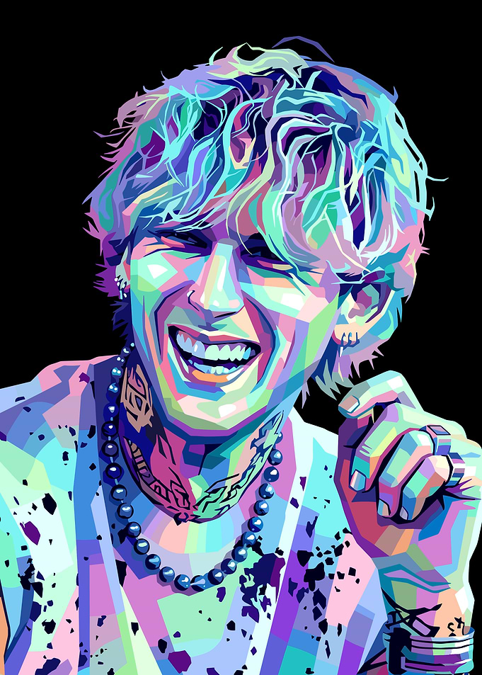 Machine Gun Kelly Pop Art Portrait