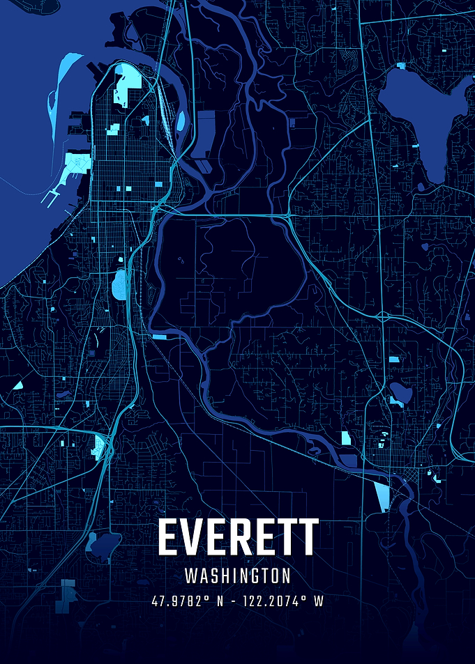 Everett Washington Midnight City Map