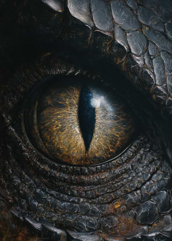 Close-up of a Dragon's Eye