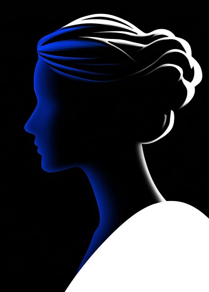 Silhouette of a Woman's Profile II