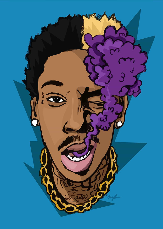 Wiz Khalifa smoking purple