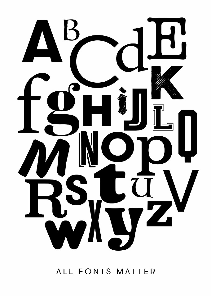 Alphabet Typography Poster