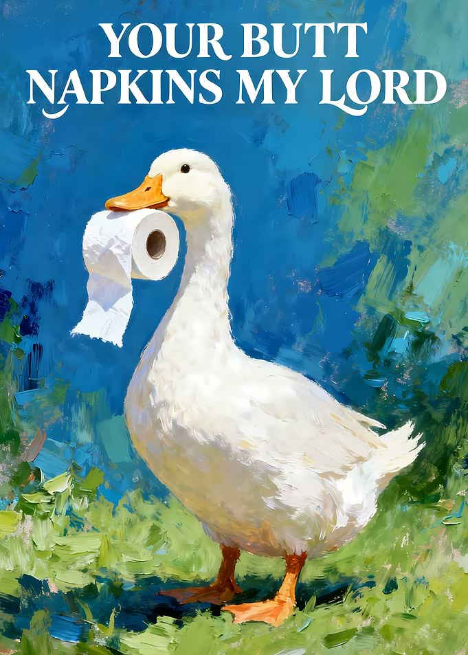 Duck with Toilet Paper