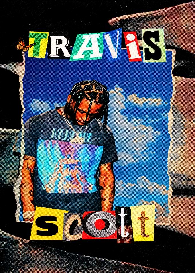 Travis Scott Collage Poster