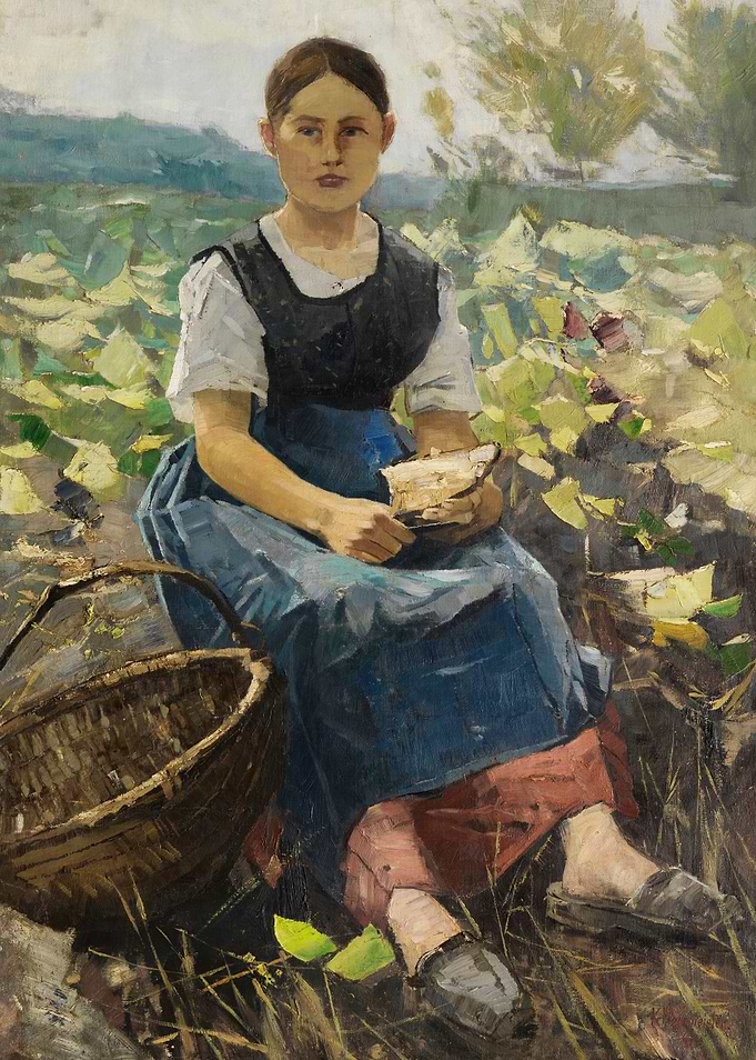 Peasant Woman with Basket